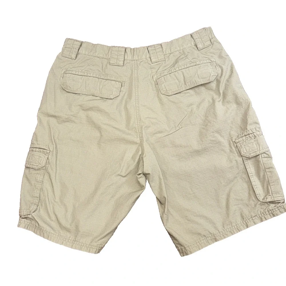 Schmidt Men's 38 Work Wear‎ Shorts Cargo Tan Khaki Rip Stop Grunge Gorpcore Y2K